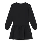 Moschino Abito Manica Lunga tinta unita con Logo Nero per Bambina HDV0H7X NERO MOSCHINO 