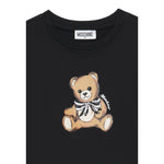 Moschino Abito Manica Lunga tinta unita con Logo Nero per Bambina HDV0H7X NERO MOSCHINO 