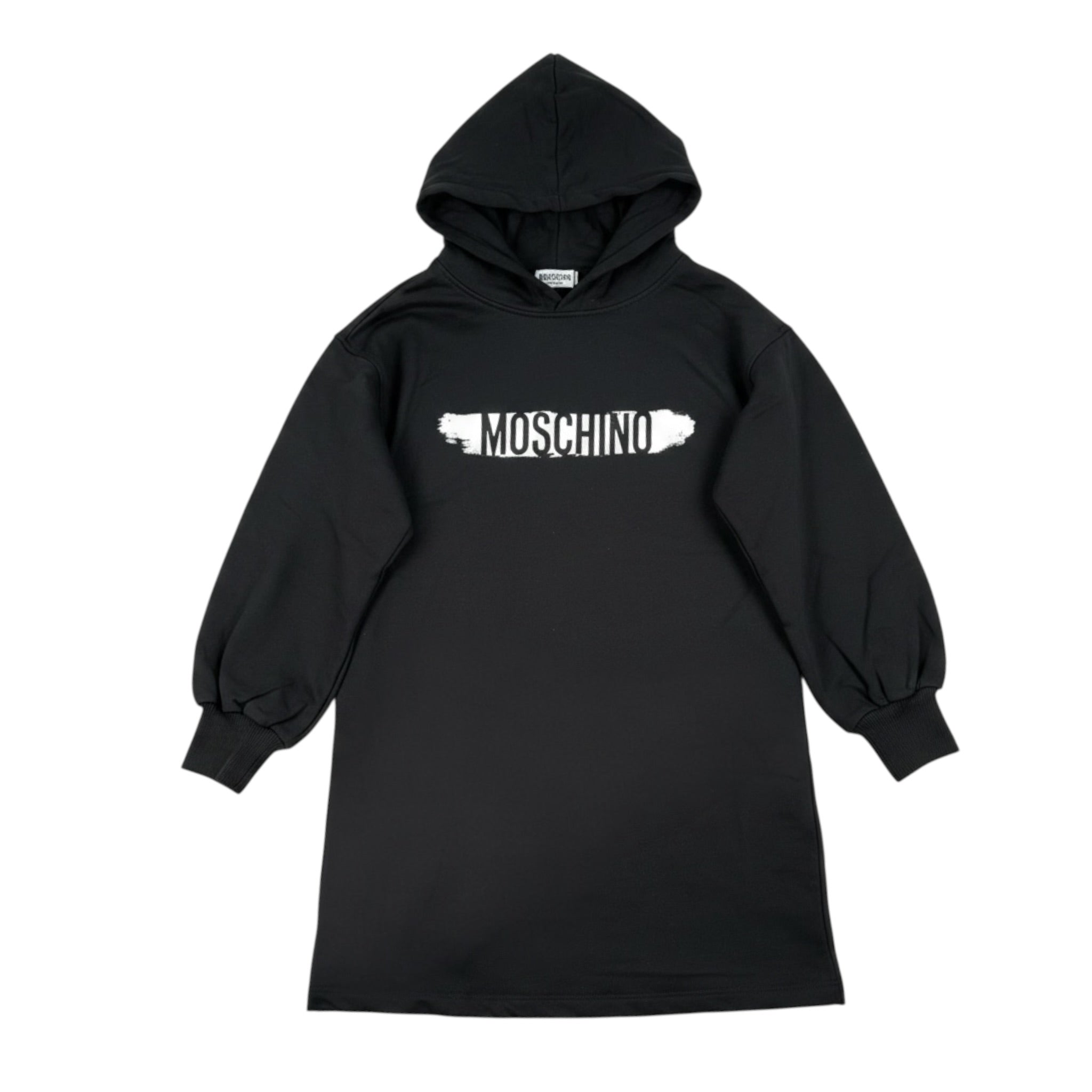 Moschino Abito tinta unita Modello Felpa con Stampa Nero per Bambina HDV0IC NERO MOSCHINO 
