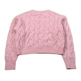 Moschino Maglia Girocollo tinta unita con Logo Rosa per Bambina HDW02I ROSA MOSCHINO 
