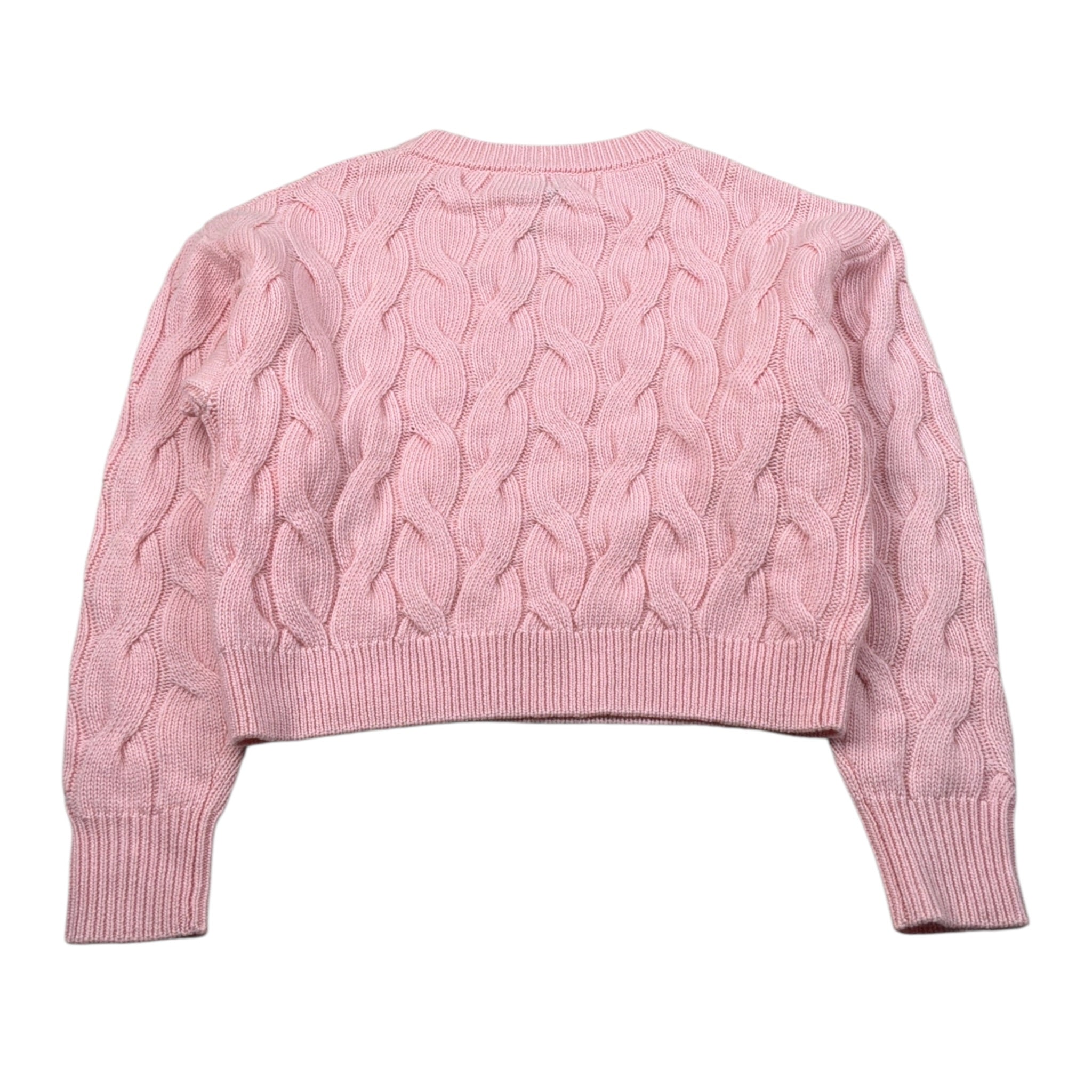 Moschino Maglia Girocollo tinta unita con Logo Rosa per Bambina HDW02I ROSA MOSCHINO 