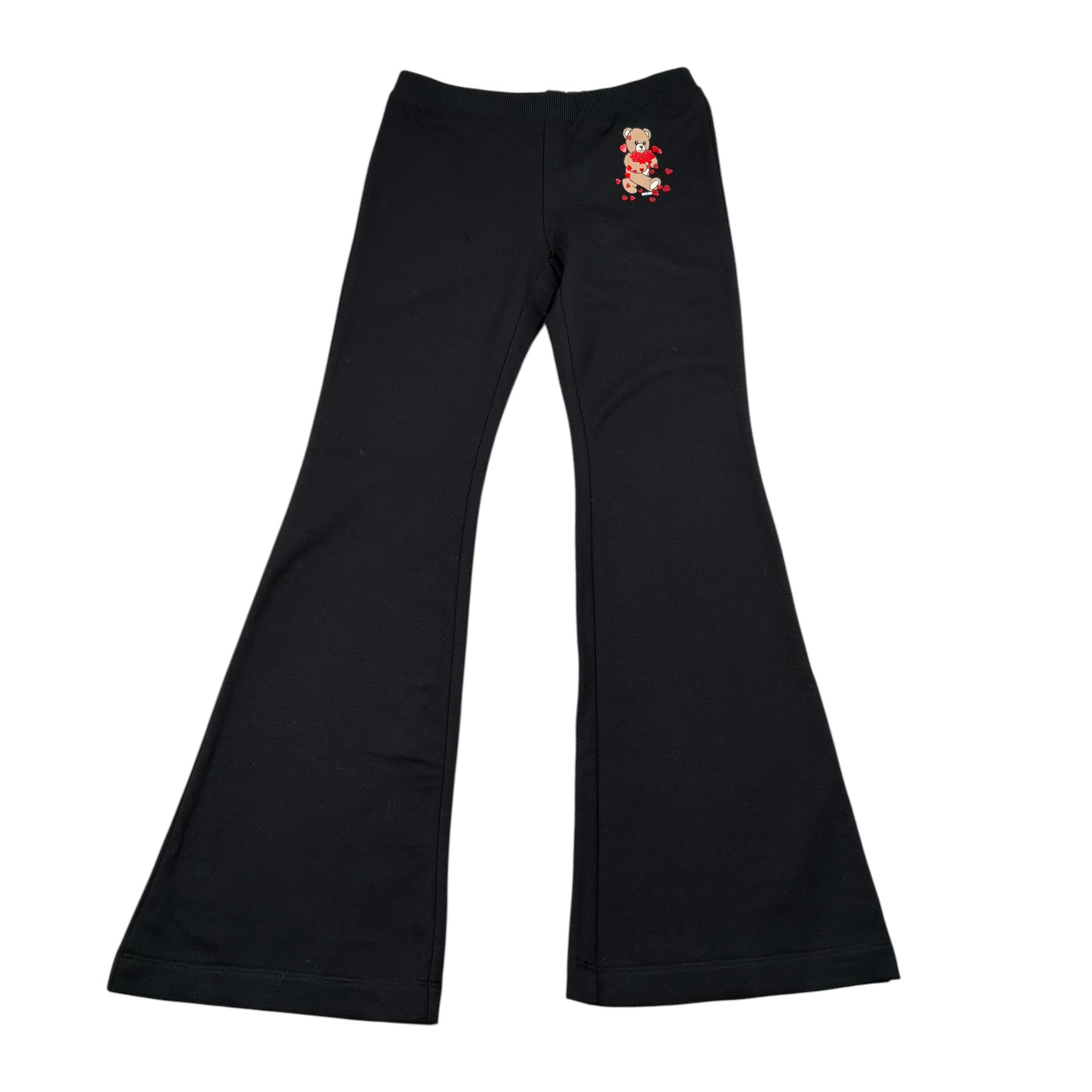 Moschino Pantalone tinta unita Modello Zampa Nero per Bambina HEP050 NERO MOSCHINO 