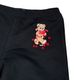 Moschino Pantalone tinta unita Modello Zampa Nero per Bambina HEP050 NERO MOSCHINO 