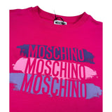 Moschino Abito Mezza Manica tinta unita con Logo Fuxia per Bambina HGV0GL FUXIA MOSCHINO 
