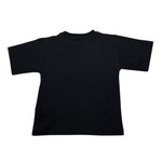 Moschino T-Shirt Girocollo tinta unita con Stampa Nero per Bambina HKM060 NERO MOSCHINO 