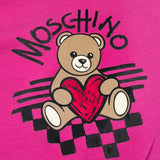 Moschino T-Shirt tinta unita con Stampa Magenta per Bambina HLM06K MAGENTA MOSCHINO 