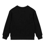 Moschino Felpa Chiusa Girocollo tinta unita con Stampa Nero per Bambina HMF099 NERO MOSCHINO 