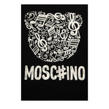 Moschino Felpa Chiusa Girocollo tinta unita con Stampa Nero per Bambina HMF099 NERO MOSCHINO 