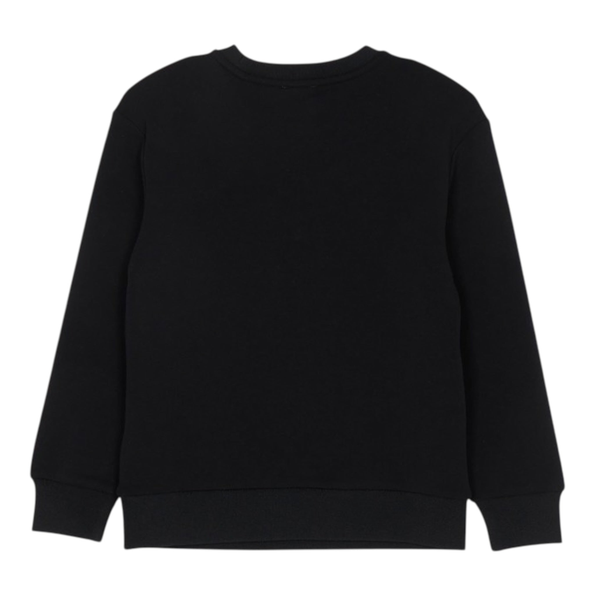 Moschino Felpa Chiusa Girocollo tinta unita con Stampa Nero per Bambina HMF099X NERO MOSCHINO 