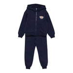 Moschino Completo 2 Pezzi Felpa-Pantalone tinta unita Blu per Bambino HMK03XO BLU MOSCHINO 