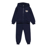 Moschino Completo 2 Pezzi Felpa-Pantalone tinta unita Blu per Bambino HMK03XO BLU MOSCHINO 