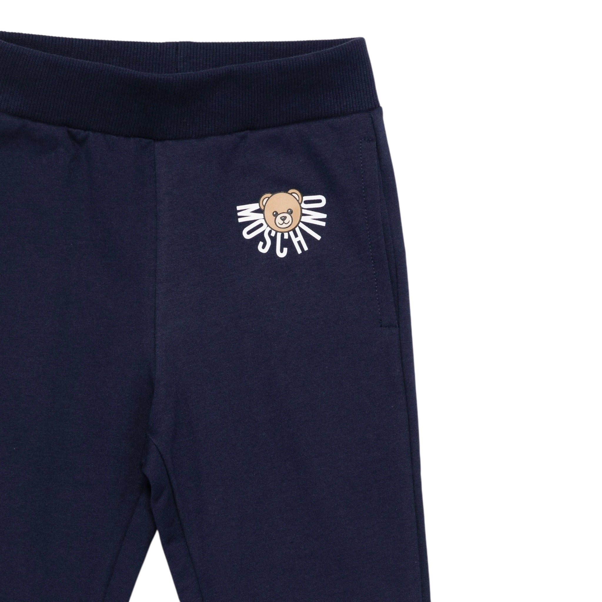 Moschino Completo 2 Pezzi Felpa-Pantalone tinta unita Blu per Bambino HMK03XO BLU MOSCHINO 