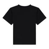 Moschino T-Shirt Girocollo tinta unita con Logo Nero per Bambino HMM05G NERO MOSCHINO 