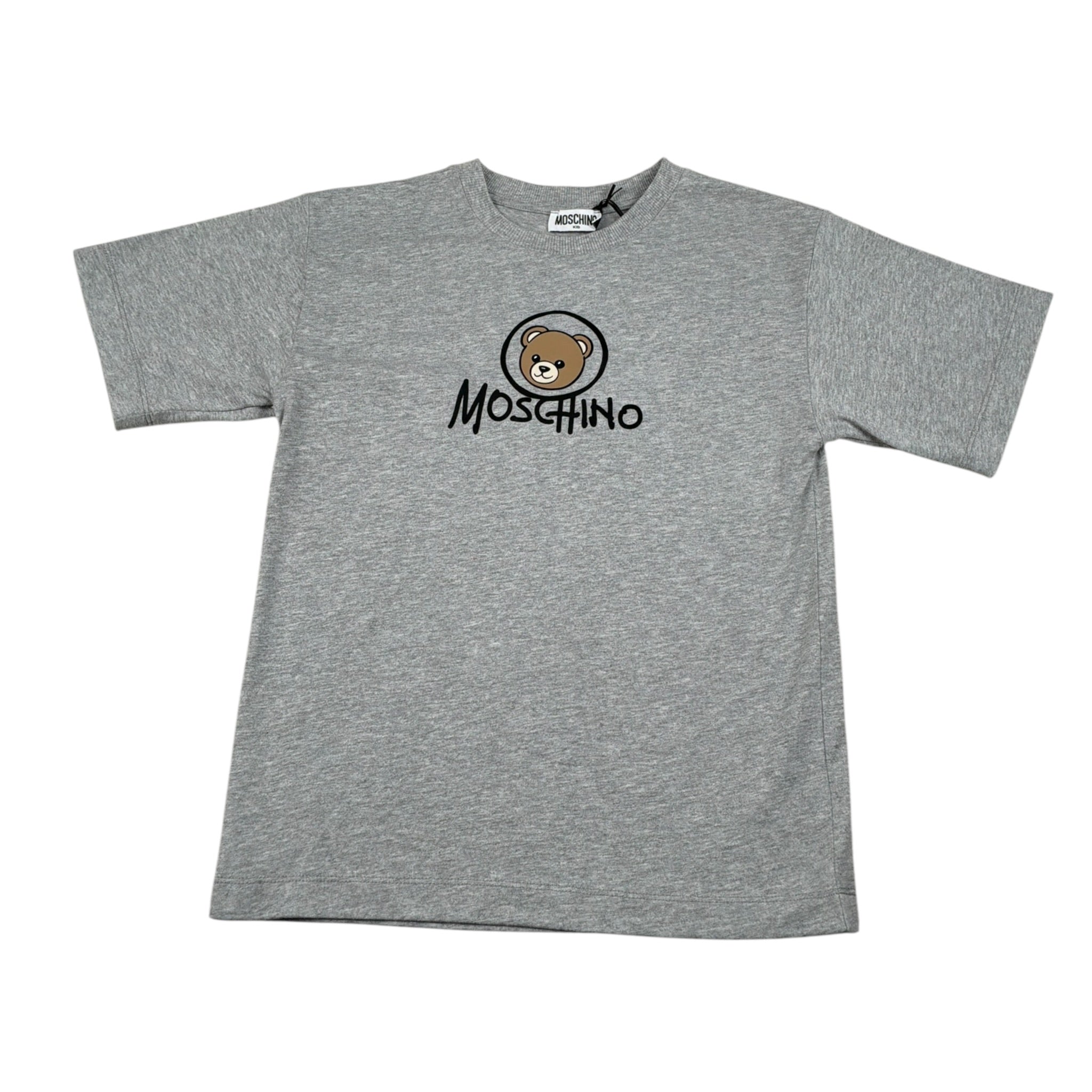 Moschino T-Shirt tinta unita con Stampa Grigio per Bambino HMM05WLA GRIGIO MOSCHINO 
