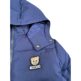 Moschino Giubbino tinta unita con Cappuccio Blu per Bambino HMS05U BLU MOSCHINO 