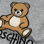 Moschino Maglia tinta unita Girocollo con Stampa Grigio per Bambino HMW01A GRIGIO MOSCHINO 