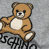 Moschino Maglia tinta unita Girocollo con Stampa Grigio per Bambino HMW01A GRIGIO MOSCHINO 
