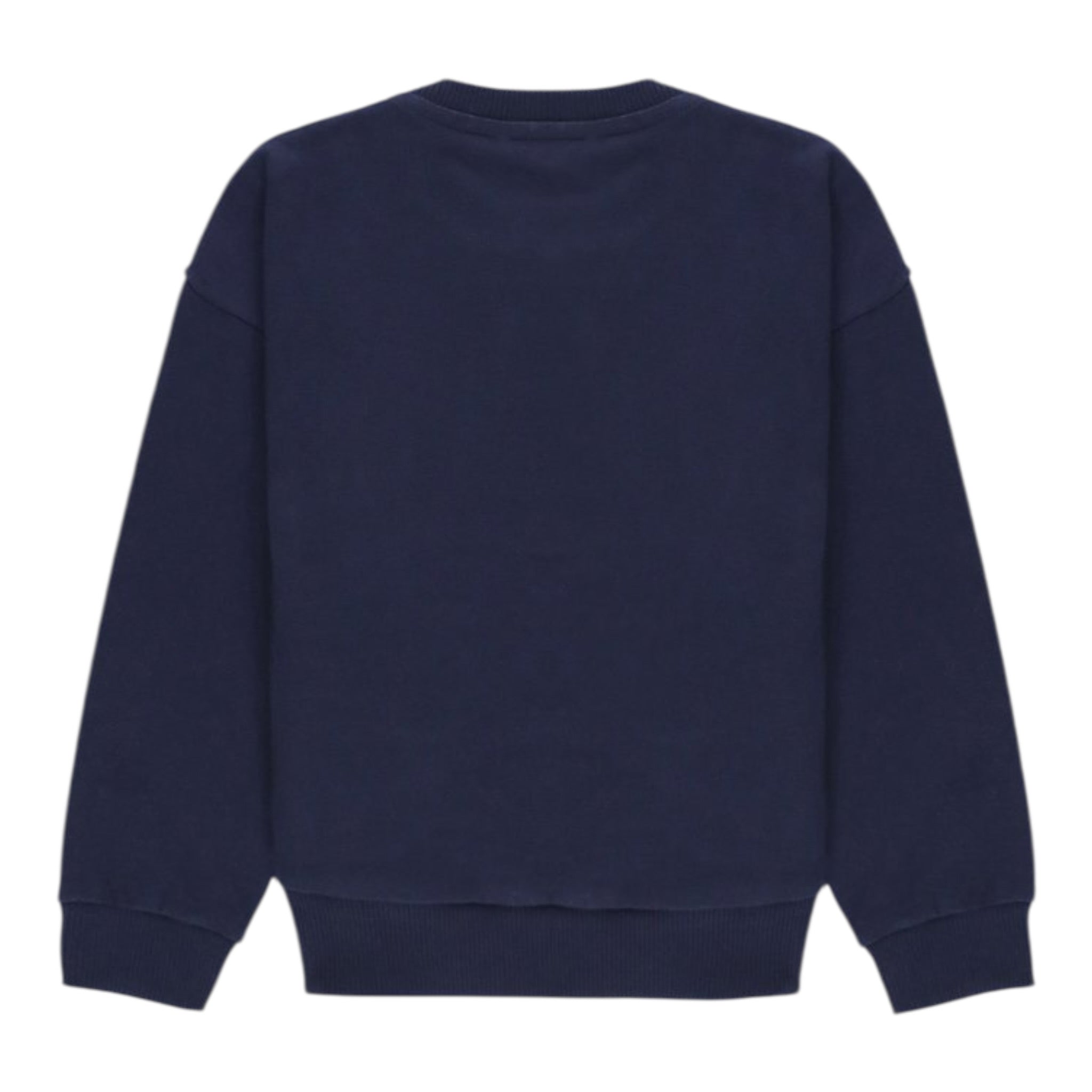 Moschino Felpa Chiusa Girocollo tinta unita con Stampa Blu per Bambino HNF08V BLU MOSCHINO 