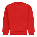Moschino Felpa Chiusa Girocollo tinta unita con Stampa Rosso per Bambino HNF08V ROSSO MOSCHINO 