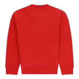 Moschino Felpa Chiusa Girocollo tinta unita con Stampa Rosso per Bambino HNF08V ROSSO MOSCHINO 