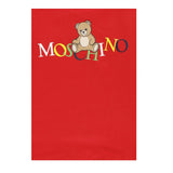 Moschino Felpa Chiusa Girocollo tinta unita con Stampa Rosso per Bambino HNF08V ROSSO MOSCHINO 