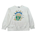 Moschino Felpa Chiusa Girocollo tinta unita con Logo Panna per Bambino HNF099 PANNA MOSCHINO 