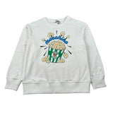 Moschino Felpa Chiusa Girocollo tinta unita con Logo Panna per Bambino HNF099 PANNA MOSCHINO 