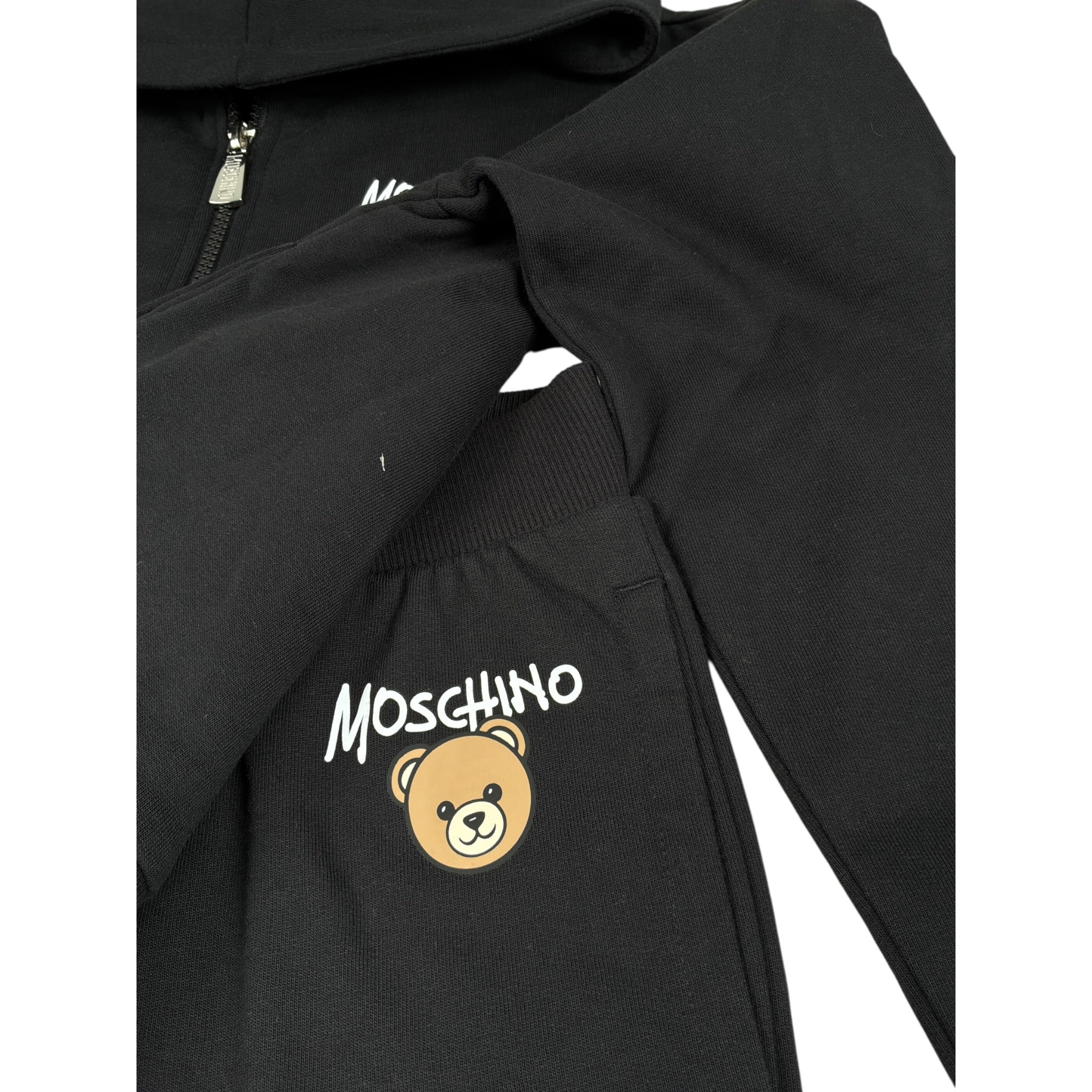 Moschino Completo 2 Pezzi Felpa-Pantalone Nero per Bambino HNK03X NERO MOSCHINO 