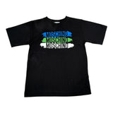 Moschino T-Shirt tinta unita con Stampa Nero per Bambino HNM05W NERO MOSCHINO 