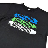 Moschino T-Shirt tinta unita con Stampa Nero per Bambino HNM05W NERO MOSCHINO 