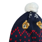 Moschino Cappello tinta unita con Logo Blu per Bambino HNX02K BLU MOSCHINO 
