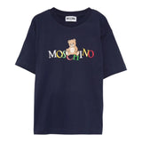 Moschino T-Shirt Girocollo tinta unita con Stampa Blu per Bambino HPM05G BLU MOSCHINO 