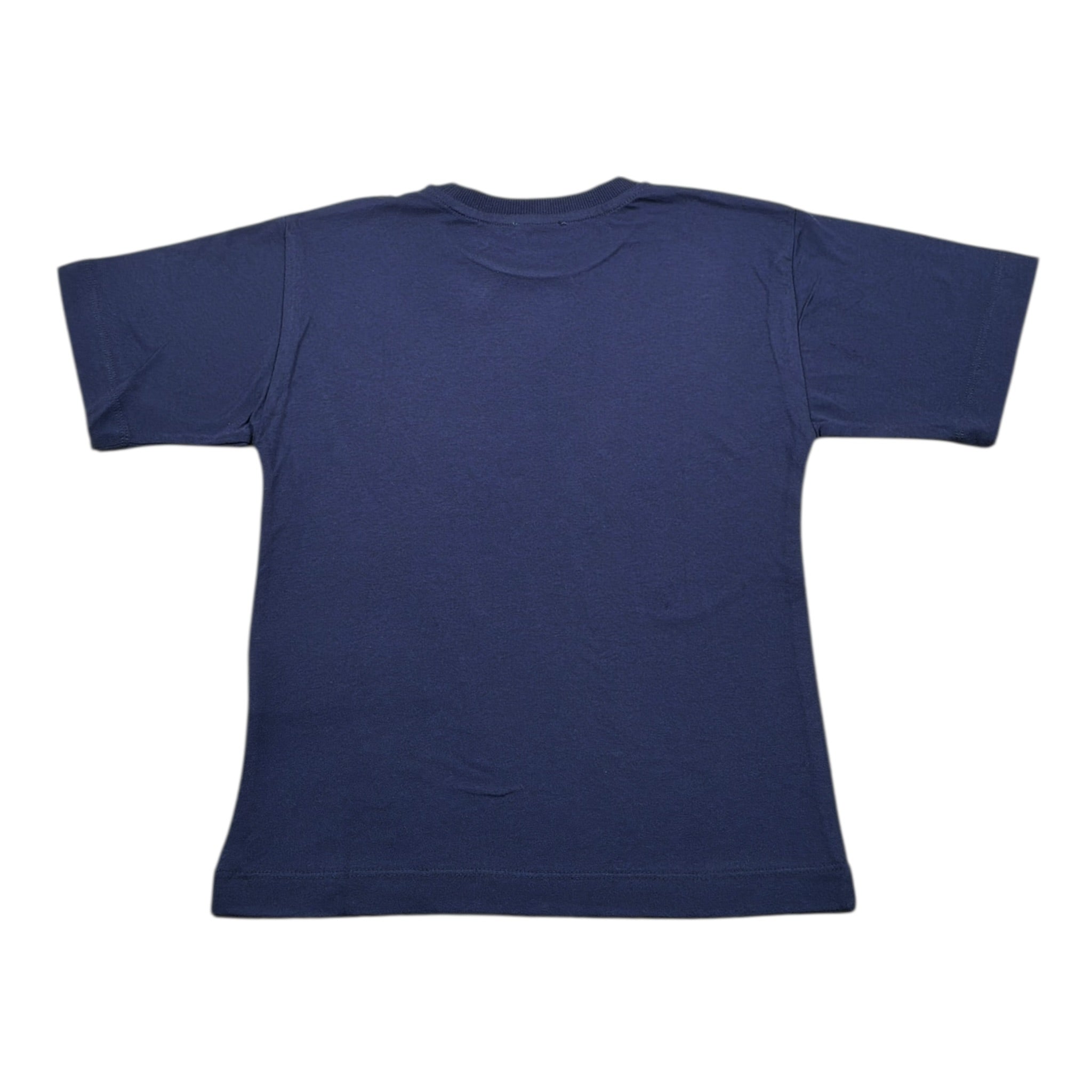 Moschino T-Shirt Girocollo tinta unita con Stampa Blu per Bambino HPM05G BLU MOSCHINO 
