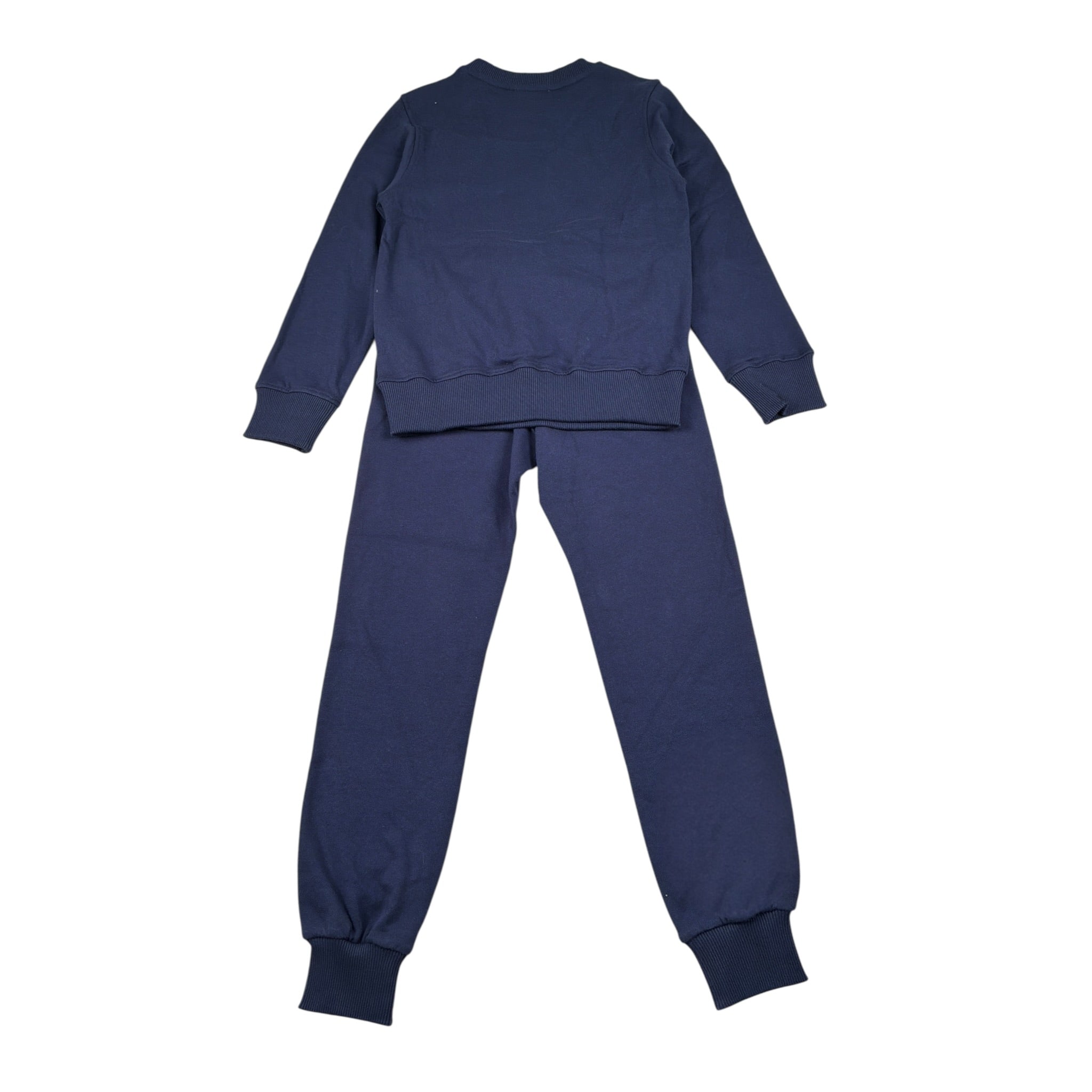 Moschino Completo 2 Pezzi Felpa-Pantalone tinta unita Blu per Bambino HQK03E BLU MOSCHINO 