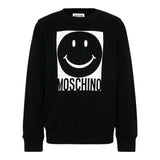 Moschino Felpa Girocollo tinta unita con Stampa Nero per Bambino HSF08V NERO MOSCHINO 