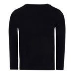 Moschino Shirt Girocollo tinta unita con Logo Nero per Bambino HTO00J NERO MOSCHINO 
