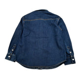 Moschino Camicia In Denim tinta unita con Logo Blu per Bambina HUC021 BLU MOSCHINO 