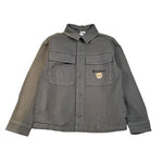 Moschino Camicia In Denim tinta unita con Logo Grigio per Bambino HUC02O GRIGIO MOSCHINO 