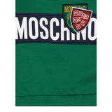 Moschino Felpa Chiusa Girocollo tinta unita con Logo Verde per Bambino HUF08O VERDE MOSCHINO 