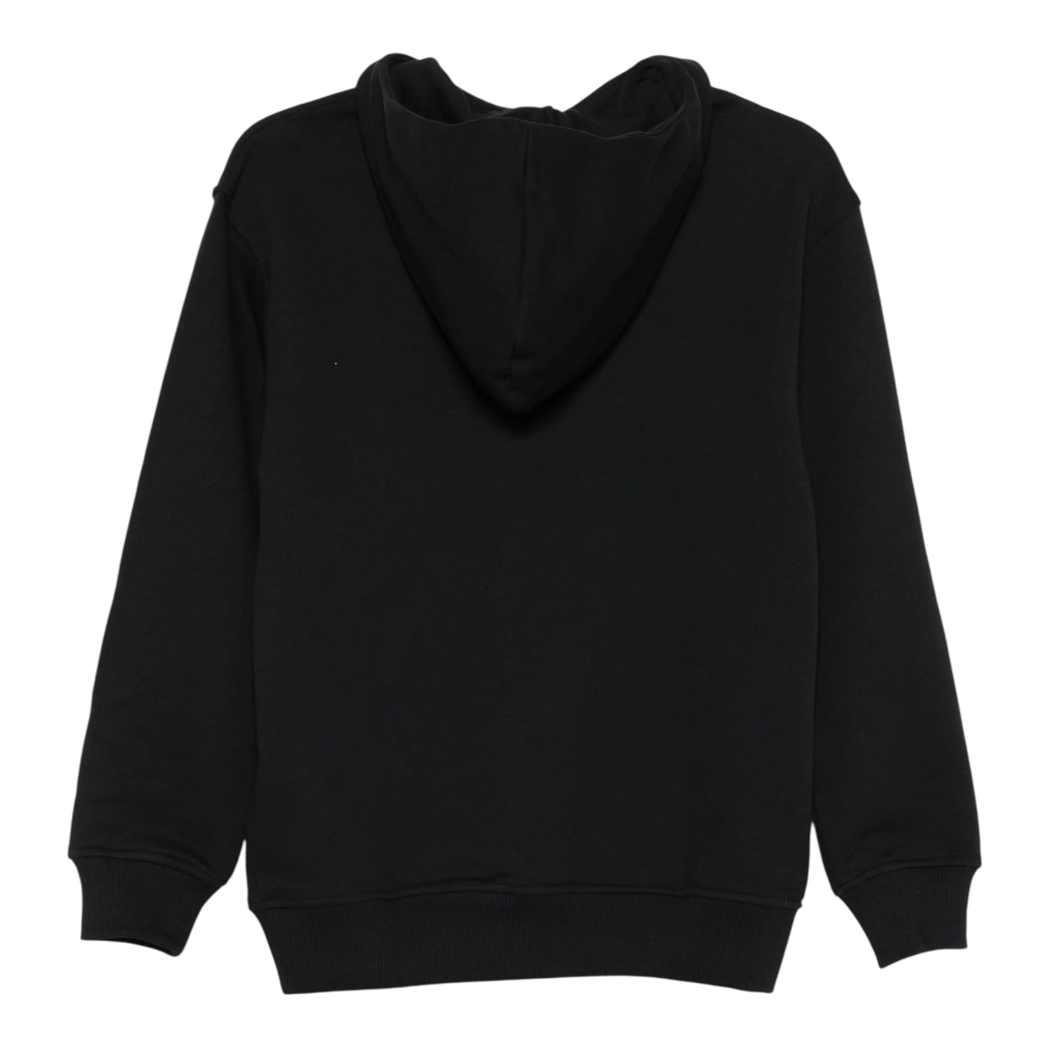 Moschino Felpa Chiusa con Cappuccio tinta unita Nero per Bambino HUF096 NERO MOSCHINO 