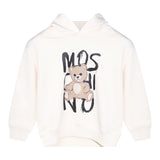 Moschino Felpa Chiusa con Cappuccio tinta unita Avorio per Bambino HUF098 AVORIO MOSCHINO 