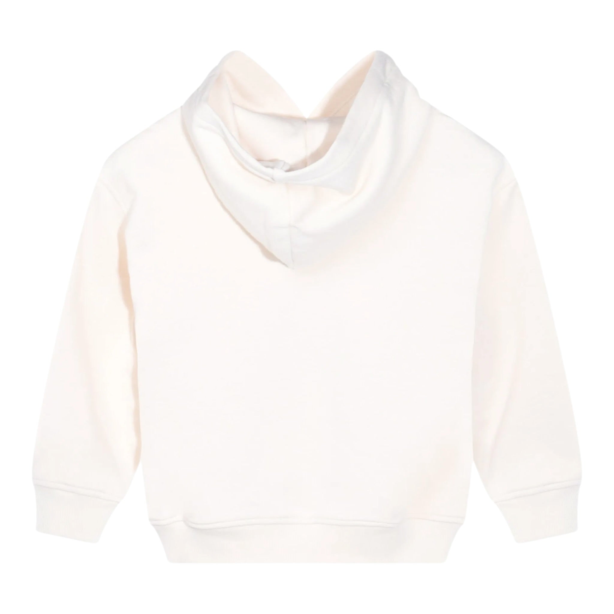 Moschino Felpa Chiusa con Cappuccio tinta unita Avorio per Bambino HUF098 AVORIO MOSCHINO 