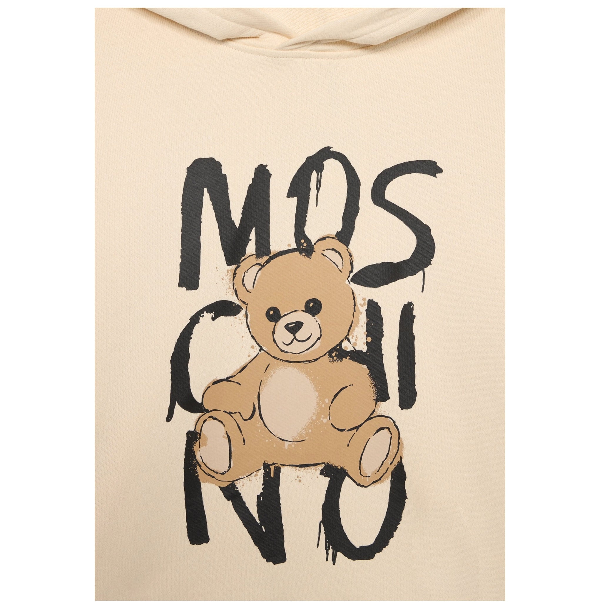 Moschino Felpa Chiusa con Cappuccio tinta unita Beige per Bambino HUF098X BEIGE MOSCHINO 