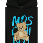 Moschino Felpa Chiusa con Cappuccio tinta unita Nero per Bambino HUF098X NERO MOSCHINO 
