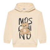 Moschino Felpa Chiusa con Cappuccio tinta unita Beige per Bambino HUF098XXX BEIGE MOSCHINO 