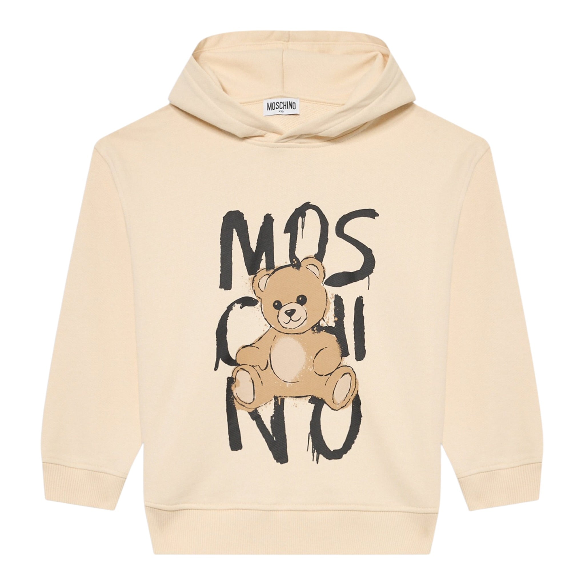 Moschino Felpa Chiusa con Cappuccio tinta unita Beige per Bambino HUF098XXX BEIGE MOSCHINO 