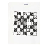 Moschino Felpa Chiusa Girocollo tinta unita con Stampa Bianco per Bambino HUF099 BIANCO MOSCHINO 