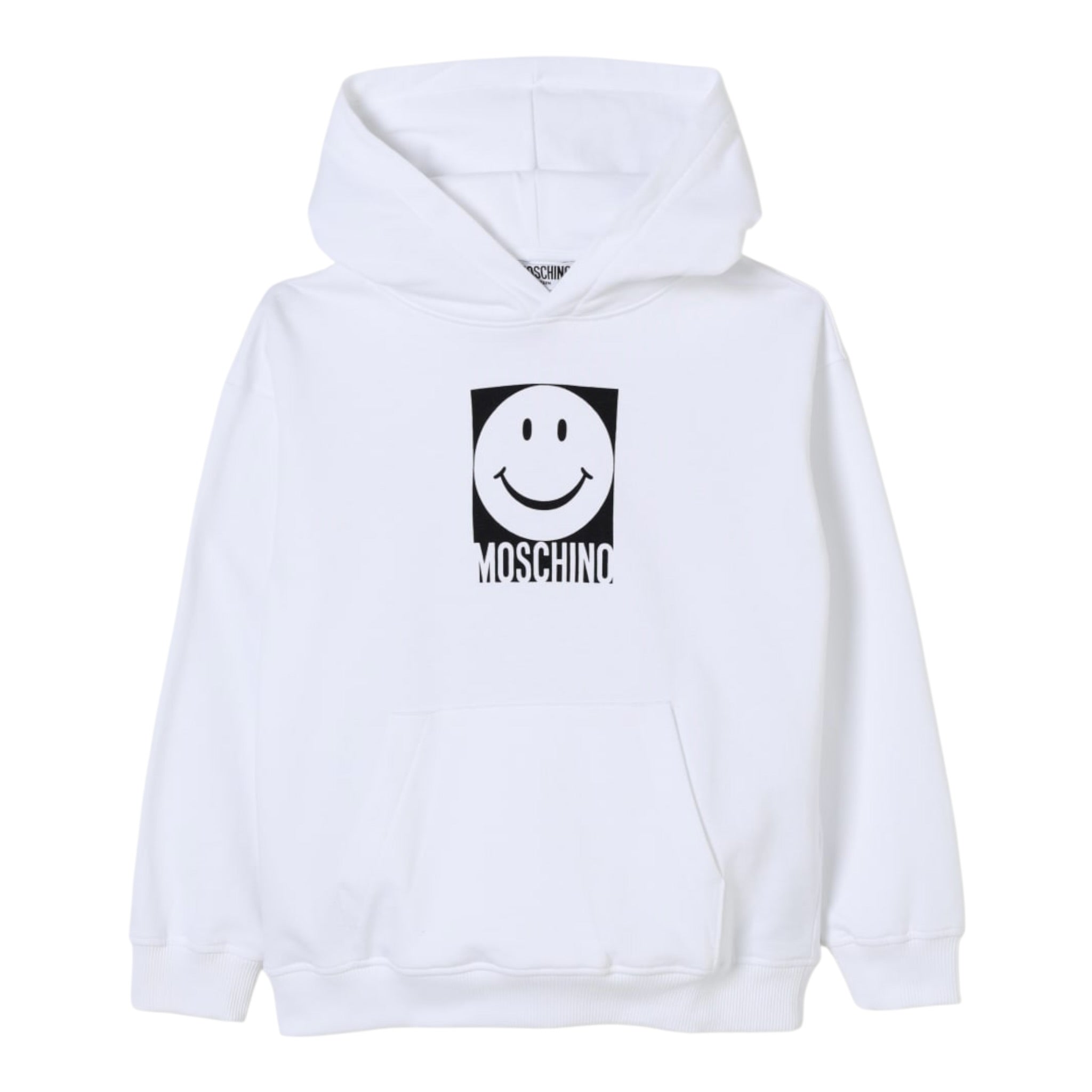 Moschino Felpa Chiusa con Cappuccio tinta unita Bianco per Bambino HUF09A BIANCO MOSCHINO 