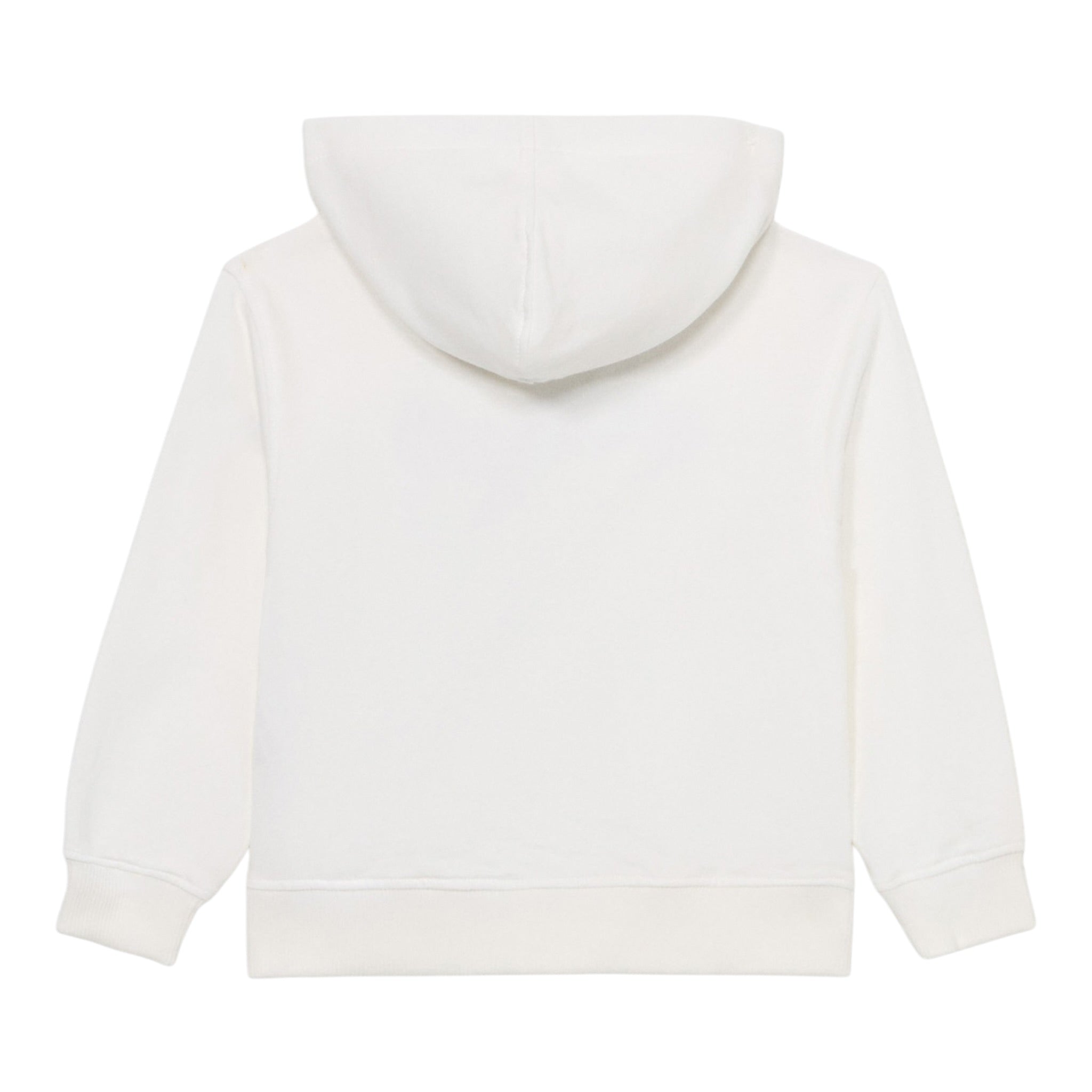 Moschino Felpa Chiusa con Cappuccio tinta unita con Logo Panna per Bambino HUF09F PANNA MOSCHINO 