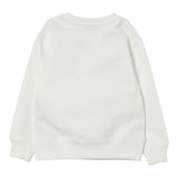 Moschino Felpa Chiusa Girocollo tinta unita con Logo Panna per Bambino HUF09H PANNA MOSCHINO 
